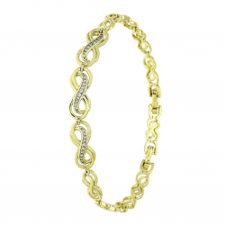 14K BRANSOLETKA POZŁACANA 19-17 CM 7 MM INFINITI XUPING 90173