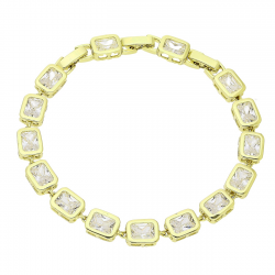 14K BRANSOLETKA POZŁACANA 20,5-18-16 CM 7 MM ELEGANCE XUPING 90174