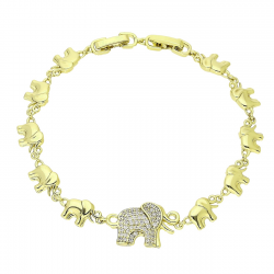 14K BRANSOLETKA POZŁACANA 19-17,5 CM 12 MM NA SZCZĘŚCIE XUPING 90175