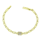 14K BRANSOLETKA POZŁACANA 19-17 CM 7 MM ELEGANCE XUPING 90178