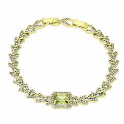 14K BRANSOLETKA POZŁACANA 19-17 CM 11 MM TOPAZ XUPING 90180