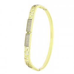 14K BRANSOLETKA POZŁACANA 60/6 MM GRECKI BANGLE XUPING 90182