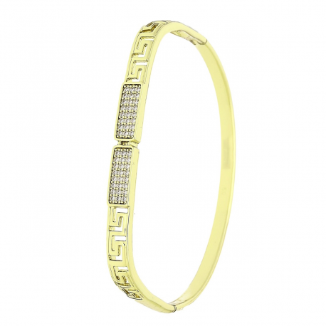 14K BRANSOLETKA POZŁACANA 60/6 MM GRECKI BANGLE XUPING 90182
