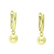 14k KOLCZYKI POZŁACANE 26/8 MM ZŁOTA KULA XUPING 90185