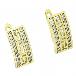 14k KOLCZYKI POZŁACANE 16/8 MM GRECKIE TRADYCYJNE XUPING 90193