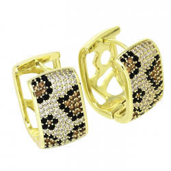 14k KOLCZYKI POZŁACANE 18/11 MM ELEGATKI XUPING 90194
