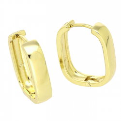 14k KOLCZYKI POZŁACANE 18/4 MM ZŁOTE ELEGATKI XUPING 90197