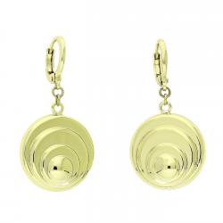 14k KOLCZYKI POZŁACANE 37/19 MM ZŁOTE KRĘGI XUPING 90200