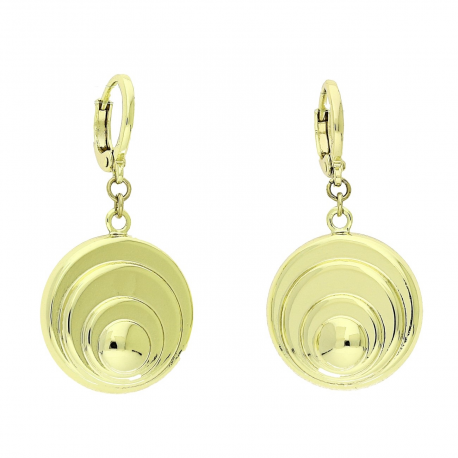 14k KOLCZYKI POZŁACANE 37/19 MM ZŁOTE KRĘGI XUPING 90200