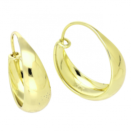 14k KOLCZYKI POZŁACANE 20/7 MM ZŁOTE TRADYCYJNE XUPING 90203