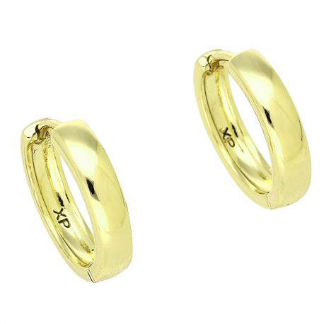 14k KOLCZYKI POZŁACANE 17/4 MM ZŁOTE KÓŁKA XUPING 90204