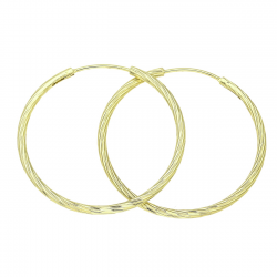 14k KOLCZYKI POZŁACANE 40/2 MM ZŁOTE KOŁA XUPING 90205