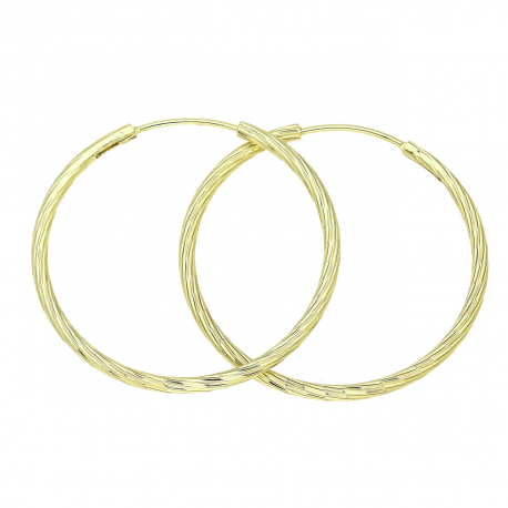 14k KOLCZYKI POZŁACANE 40/2 MM ZŁOTE KOŁA XUPING 90205