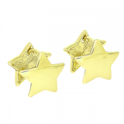 14k KOLCZYKI POZŁACANE 13,5/14 MM ZŁOTE GWIAZDY XUPING 90207