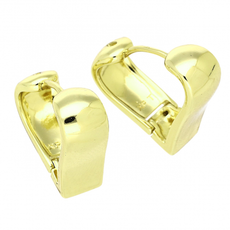 14k KOLCZYKI POZŁACANE 19/7,5 MM SERDUSZKOWE ELEGANTKI XUPING 90208