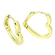14k KOLCZYKI POZŁACANE 18/3 MM ZŁOTE SERCA XUPING 90209