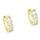 14k KOLCZYKI POZŁACANE 14/4 MM KÓŁKA Z RADIANTAMI XUPING 90212