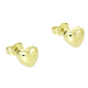 14k KOLCZYKI POZŁACANE 8/8 MM ZŁOTE SERDUSZKO XUPING 90267