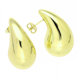 14k KOLCZYKI POZŁACANE 32/16 MM ZŁOTE ŁEZKI XUPING 90276