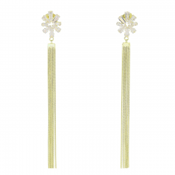 14k KOLCZYKI POZŁACANE 110/14 MM ZŁOTE CHWOSTY XUPING 90277