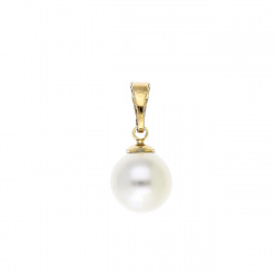 ZAWIESZKA POZŁACANA 18/9 MM BIAŁA PERŁA XUPING 90347