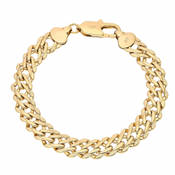 BRANSOLETKA POZŁACANA 19 CM 9 MM ROMBO DIAMENTOWANE XUPING 90356
