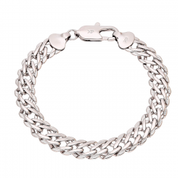 BRANSOLETKA PLATYNOWANA 19 CM 9 MM ROMBO DIAMENTOWANE XUPING 90357