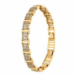BRANSOLETKA POZŁACANA 20-18 CM 8,5 MM LUXURY XUPING 90369