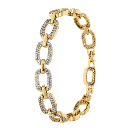 BRANSOLETKA POZŁACANA 19,5-17 CM 9 MM LUXURY XUPING 90373