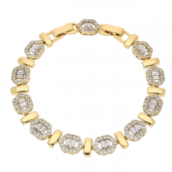 BRANSOLETKA POZŁACANA 19-17 CM 8 MM ELEGANCE XUPING 90374