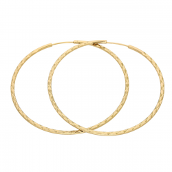 KOLCZYKI POZŁACANE 60/2 MM ZŁOTE KOŁA XUPING 90388