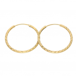 KOLCZYKI POZŁACANE 30/2 MM ZŁOTE KOŁA XUPING 90390