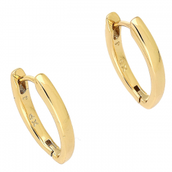 KOLCZYKI POZŁACANE 17/3 MM ZŁOTE ELEGANTKI XUPING 90479