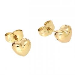 KOLCZYKI POZŁACANE 7,5/8 MM ZŁOTE SERDUSZKO XUPING 90503