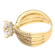 PIERŚCIONEK POZŁACANY 9 MM ELEGANCKI BRYLANTOWY XUPING 90529