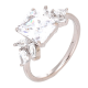 PIERŚCIONEK PLATYNOWANY 9 MM ELEGANCKI BRYLANTOWY XUPING 90531