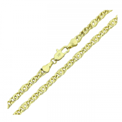 14K ŁAŃCUSZEK POZŁACANY 60 CM 4,2 MM PTASIE OKO XUPING 90624