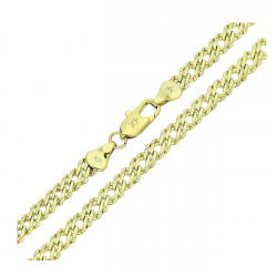 14K ŁAŃCUSZEK POZŁACANY 60 CM 5,5 MM ROMBO DIAMENTOWANE XUPING 90627