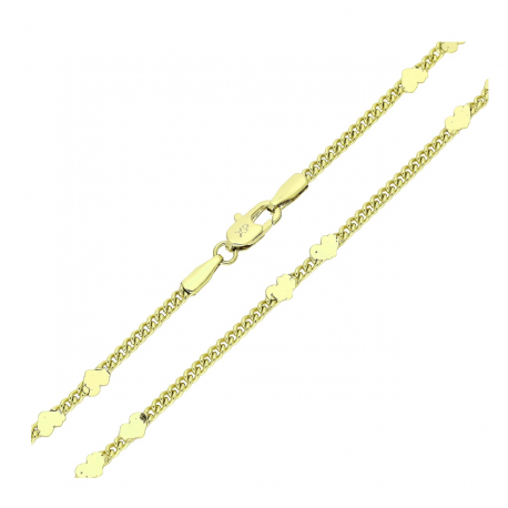 14K ŁAŃCUSZEK POZŁACANY 45 CM 3,5 MM PANCERKA PRZEKLEPKI XUPING 90634