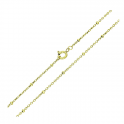 14K ŁAŃCUSZEK POZŁACANY 45 CM 2,1 MM ROLO TULEJKI XUPING 90635