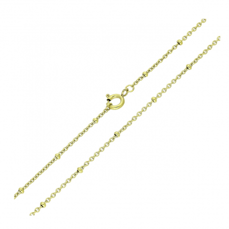 14K ŁAŃCUSZEK POZŁACANY 45 CM 2,1 MM ROLO TULEJKI XUPING 90635