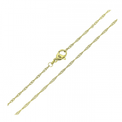 14K ŁAŃCUSZEK POZŁACANY 45 CM 1,5 MM SINGAPURKA XUPING 90636