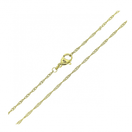 14K ŁAŃCUSZEK POZŁACANY 45 CM 1,5 MM SINGAPURKA XUPING 90636
