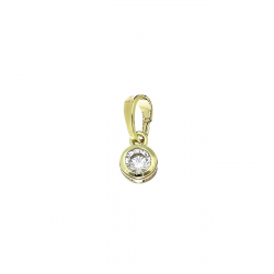 14K ZAWIESZKA POZŁACANA 13/5 MM BRYLANCIK XUPING 90648