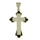 14K ZAWIESZKA POZŁACANA 59/29 MM BRYLANTOWY KRZYŻYK XUPING 90658