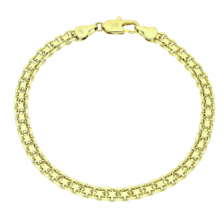 14K BRANSOLETKA POZŁACANA 21 CM 5 MM BISMARK XUPING 90661