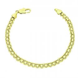 14K BRANSOLETKA POZŁACANA 19 CM 5 MM BISMARK XUPING 90662