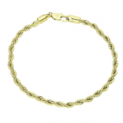 14K BRANSOLETKA POZŁACANA 19 CM 3,5 MM KORDEL XUPING 90663