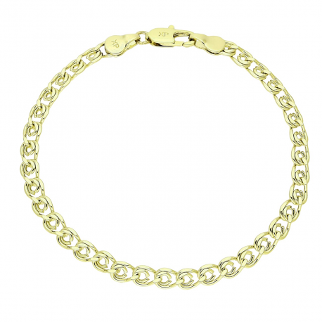 14K BRANSOLETKA POZŁACANA 19 CM 4,7 MM NONNA XUPING 90664