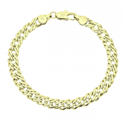 14K BRANSOLETKA POZŁACANA 18,5 CM 6,6 MM ROMBO XUPING 90665
